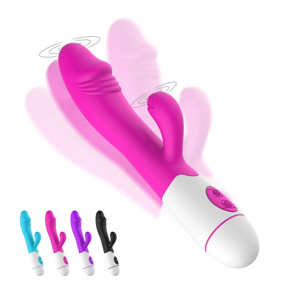 30 Frequency Dual Vibrating Erotic Anal Vagina Massage Sex Toys Dildo Rabbit Vibrator Vibrators For Women G-spot Masturbator