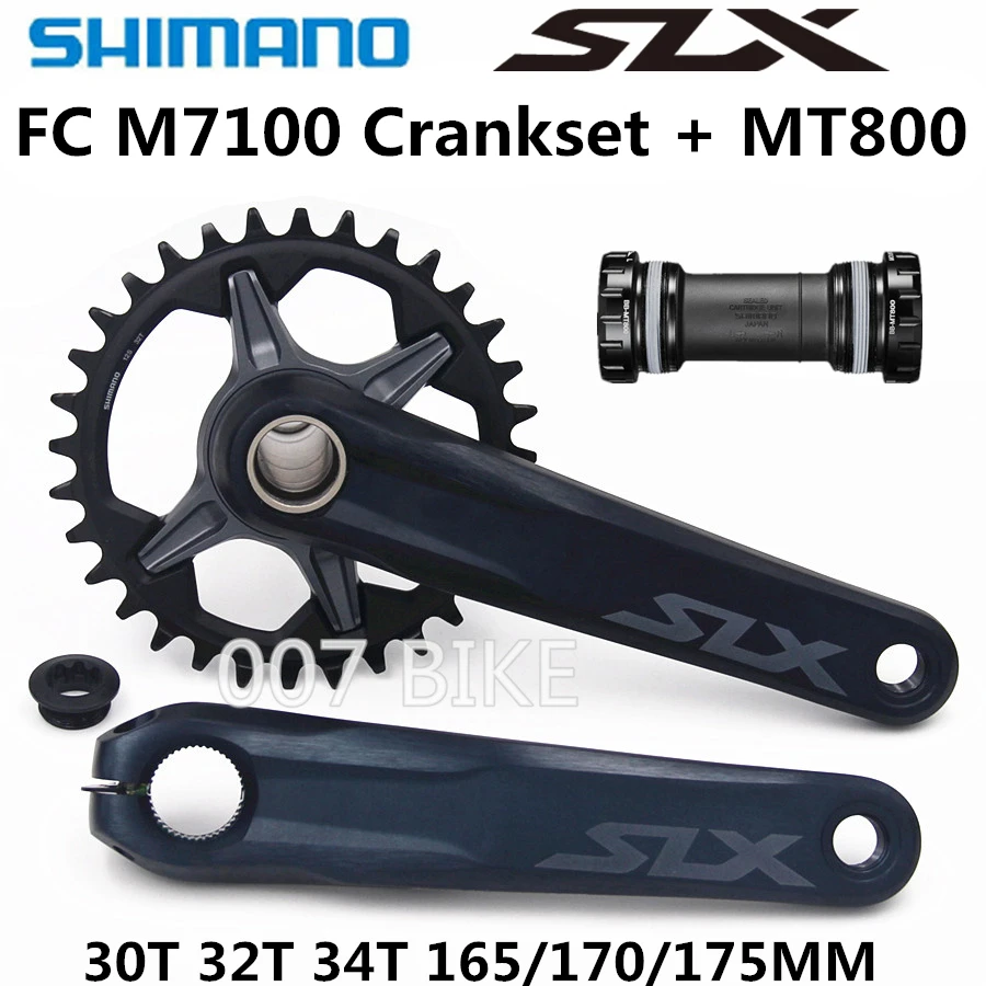 SHIMANO DEROE SLX  FC M7100 Crankset M7100 12-Speed 30T 32T 34T  170MM 175MM HOLLOWTECH II MTB Crankset