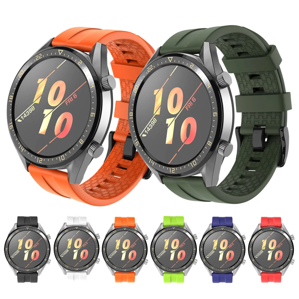 22mm Silicone Watchband for Huawei Watch GT gt 2 Band Sport Strap Bracelet correa for Samsung Galaxy Watch 3 46mm 45mm Gear S3