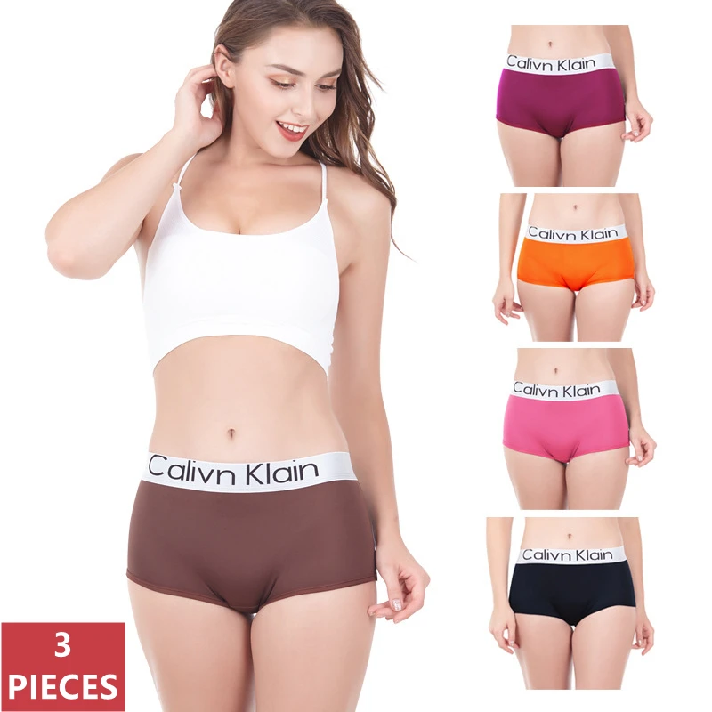 3pcs Sexy Letter Printed Tummy Hip Lift Underwear Sports Fitness Briefs Women Seamless Boxer Panties Temptation Female Lingerie