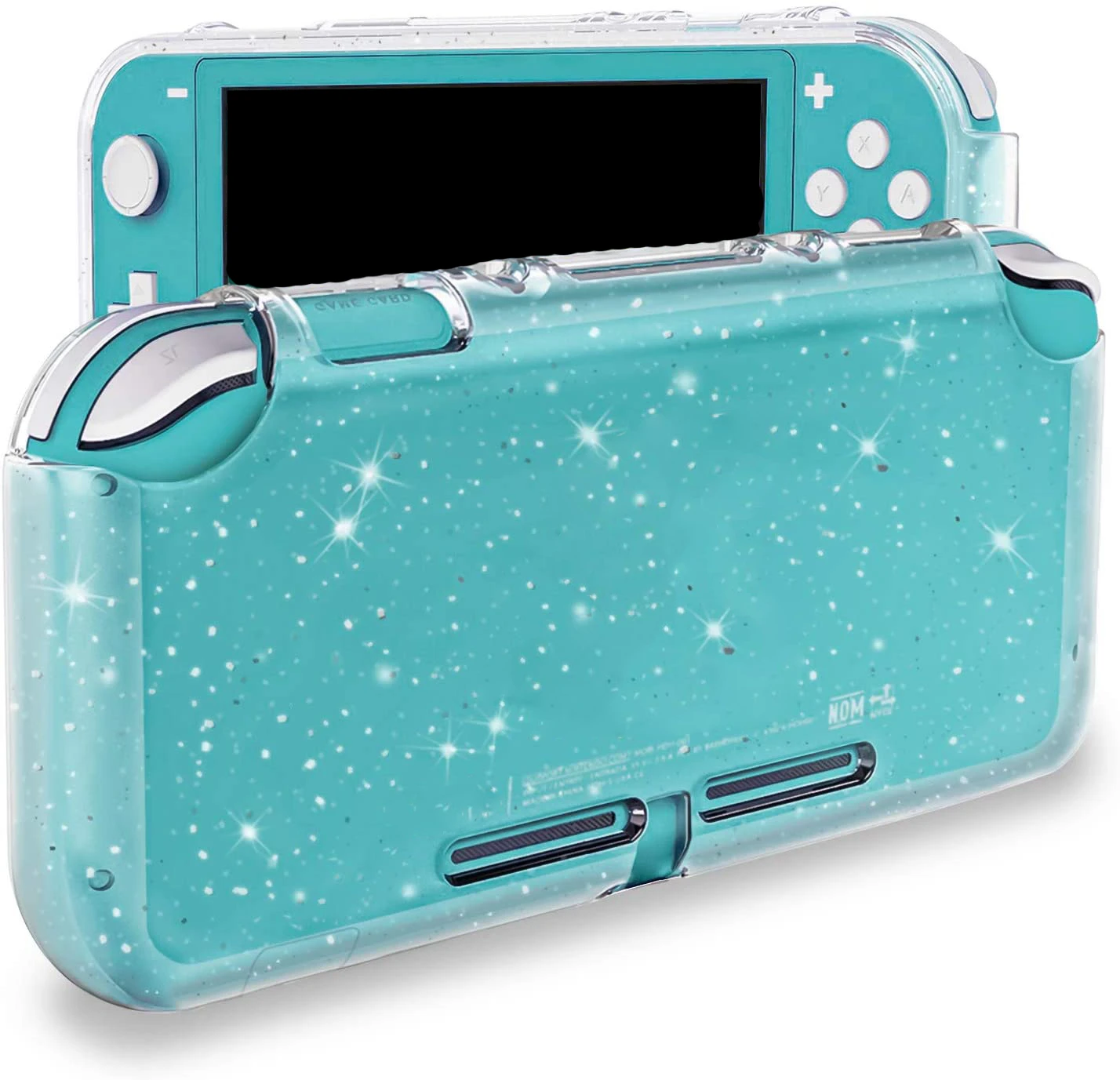 Clear TPU Soft Glitter Case Protective Cover Bling Shell for Nintend Switch NS Lite Console Crystal Transparent Back Protector