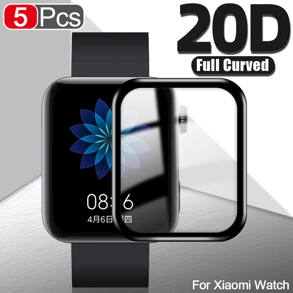 20D Curved Edge Full Coverage Soft Clear Protective Film Cover For Xiaomi Mi Watch 2019 Screen Protector Guard (Not Glass)