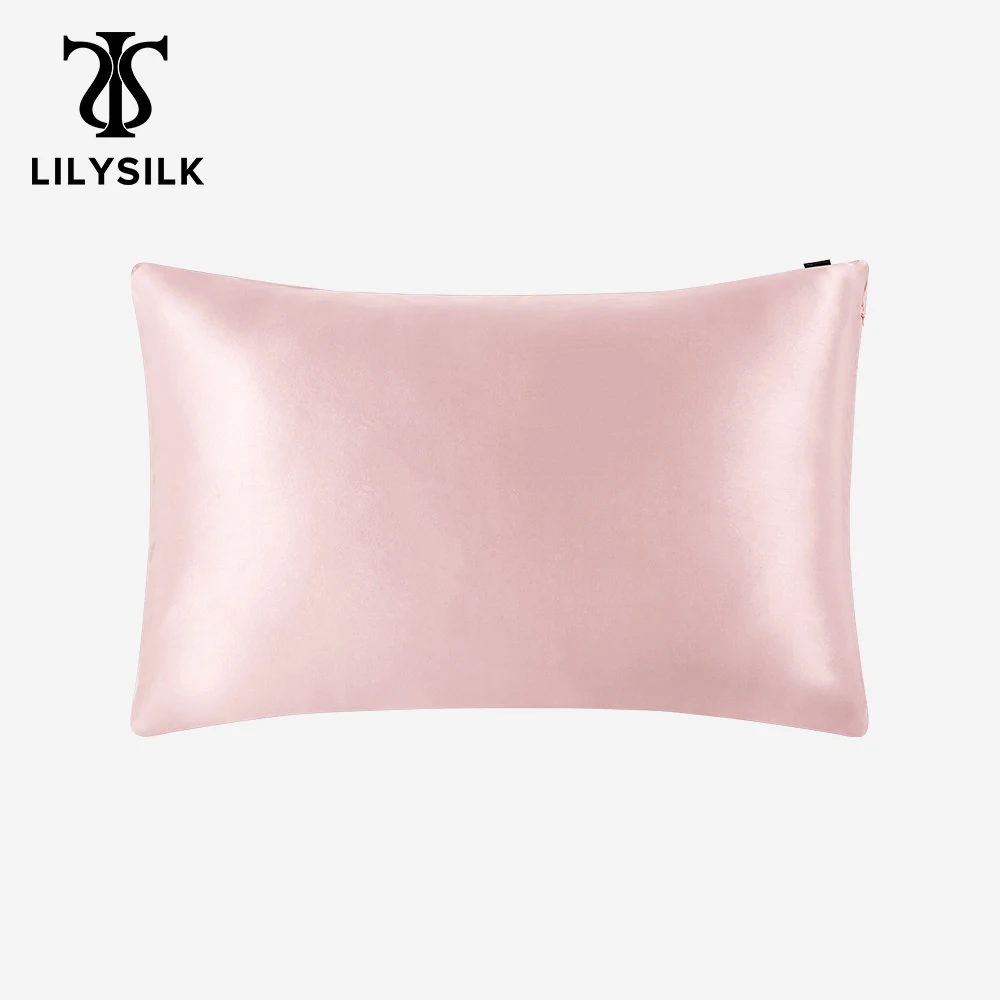 LilySilk Pure 100 Silk Pillowcase Hair With Hidden Zipper 19 Momme Terse Color For Women Men Kids Girls Luxury Free Shipping