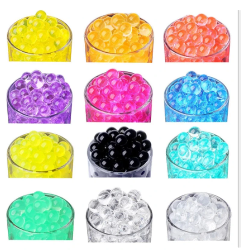 5000 pcs/bag Crystal Soil Hydrogel Gel Polymer Water Beads Flower/Wedding/Decoration Growing Water Balls Big Home Decor