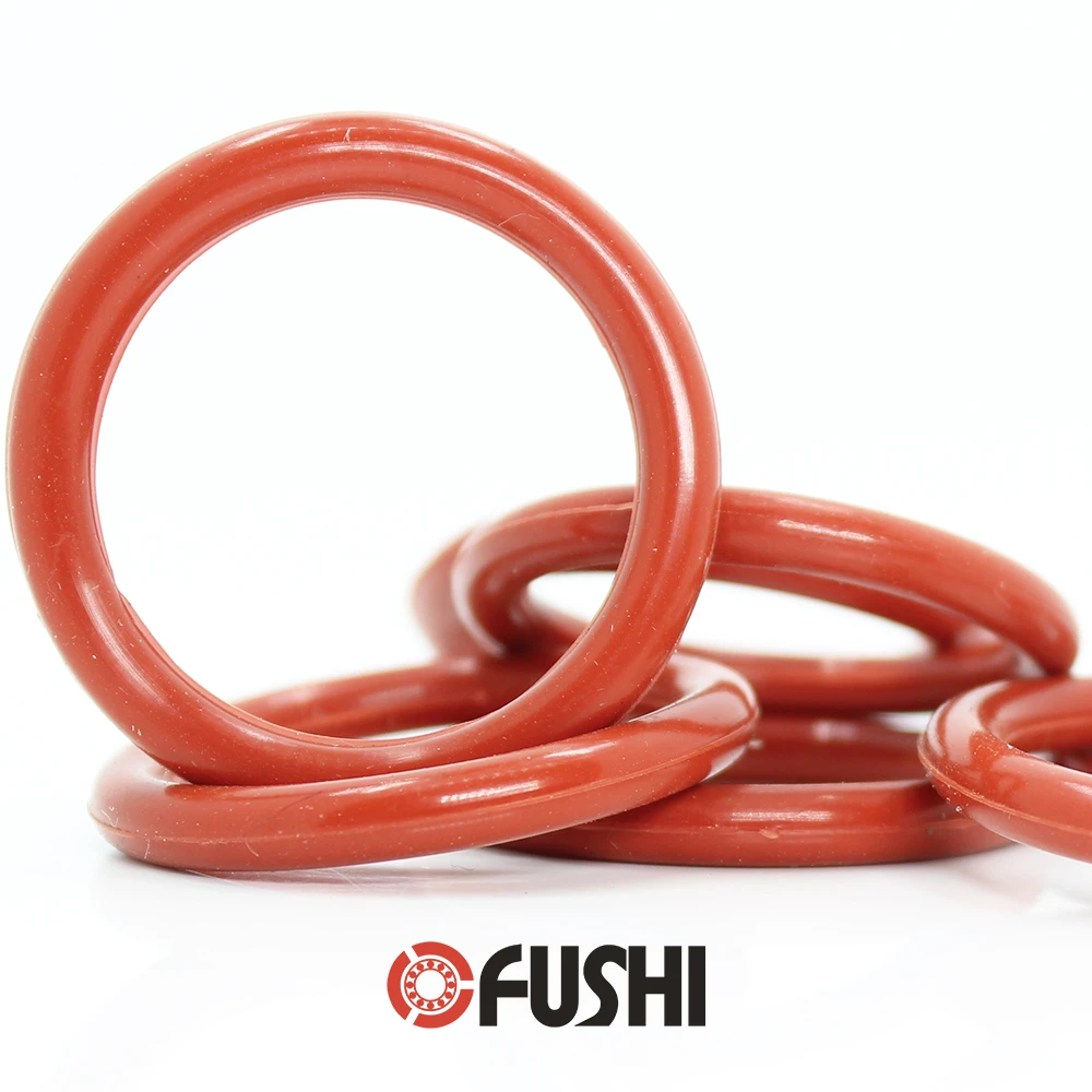 CS4mm Silicone O RING OD 35/36/37/38/39/40/41/42/43/44/45*4 mm 50PCS O-Ring VMQ Gasket seal Thickness 4mm ORing White Red Rubber