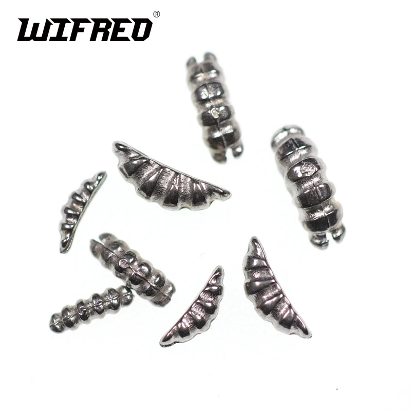 Wifreo 12PCS Raw Color XS S M L Tungsten Scud Back / Shrimp Body / Scud Shell Fast Sinking Fly Tying Weight Trout Fly Fishing