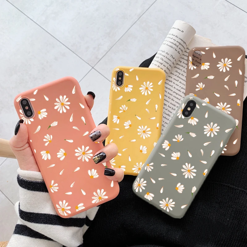 Cute Flower Case For Samsung Galaxy M32 M31 A21S A21 A31 A41 A71 A51 A11 A32 A50 A70 A30 A40 A10 A12 A6 Plus 2018 A72 A52 Bags