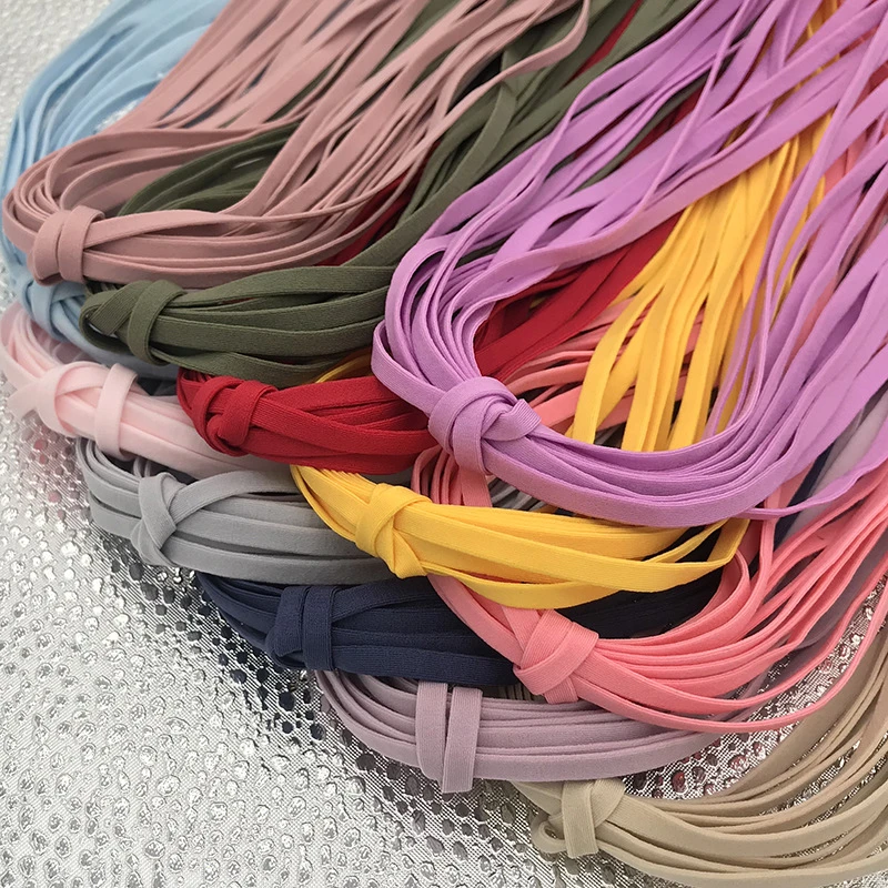 10 meter 5mm Sewing Elastic Band Colourful High Elastic Band for Masks clothes Waist Band Stretch mask Rope Hair Elastic Ribbon