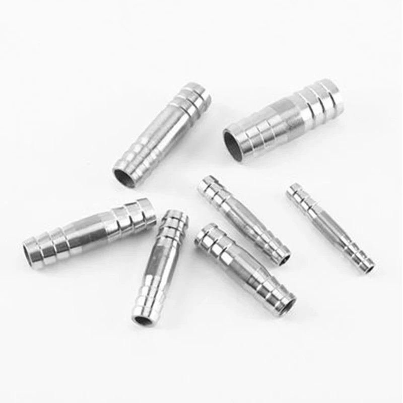 6mm 8mm 10mm 12mm 13mm 14mm 15mm 16mm 17mm 18mm 19mm 20mm Hose Barb Straight Two Way 304 Stainless Steel Pipe Fitting Connector