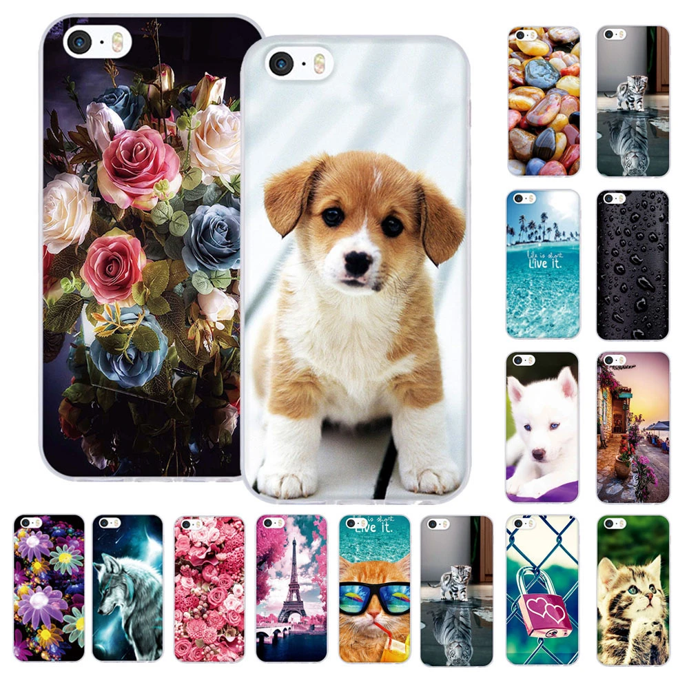 Case For iphone 5 5s SE Case For iPhone 6 6s 7 8 Case Silicone Cover for iphone 5s Cover Coque for Iphone 8 7 6 6s 5 s Cover 3D