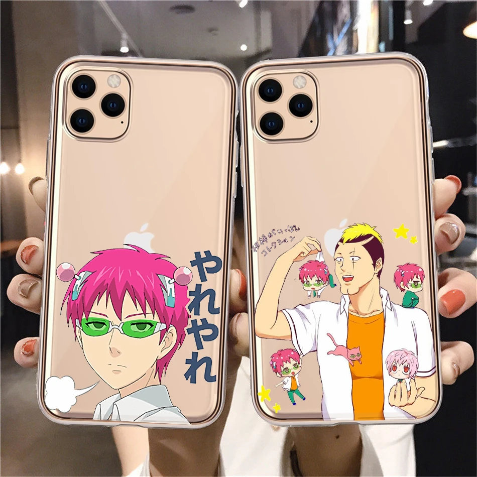 Japanese anime the disastrous life of saiki k soft silicone Phone Case For iPhone 6s 7 8 Plus X XR XS 11 12 13 Mini Pro Max