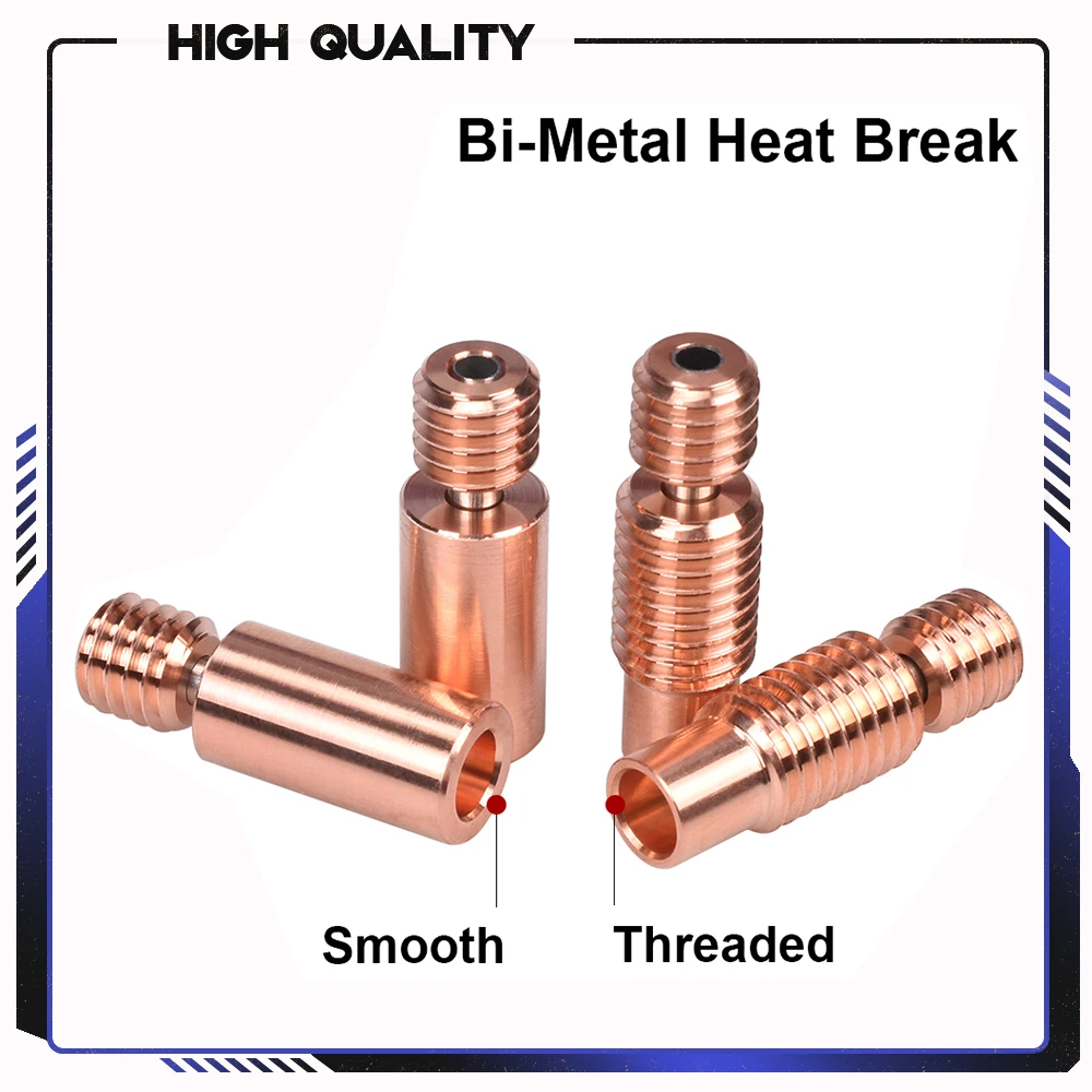 BIQU High Quality Bi-Metal Heat Break V6 Throat For E3D V6 Hotend Prusa i3 MK3 Heater Block 1.75mm 3D Printer Parts heatbreak