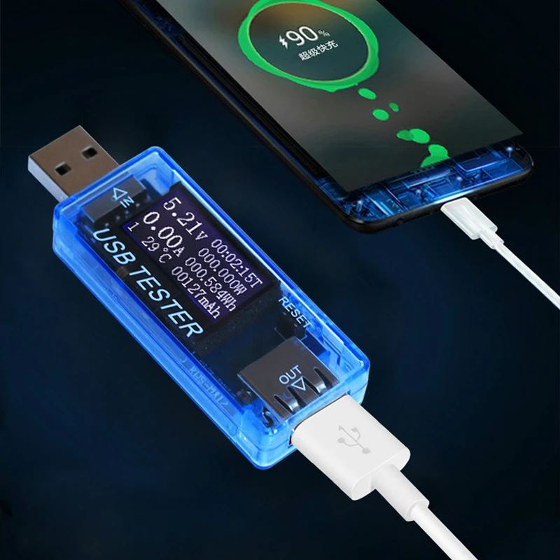 8 in1 QC2.0 3.0 4-30v Electrical Power USB Capacity Voltage Tester Current Meter Monitor Voltmeter Ammeter Battery Test