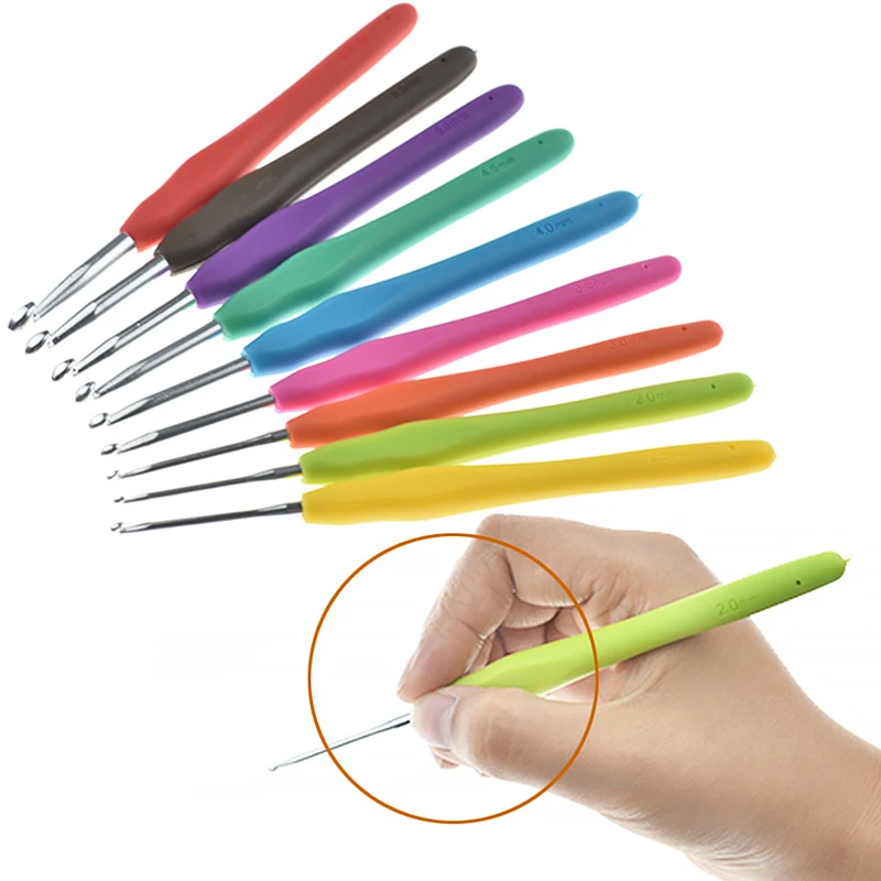 1pc Aluminium Colorful Knitting Crochet Needles Sewing Weave Tools Crochet Hooks Knit Craft Yarn Accessories Knitting Needles