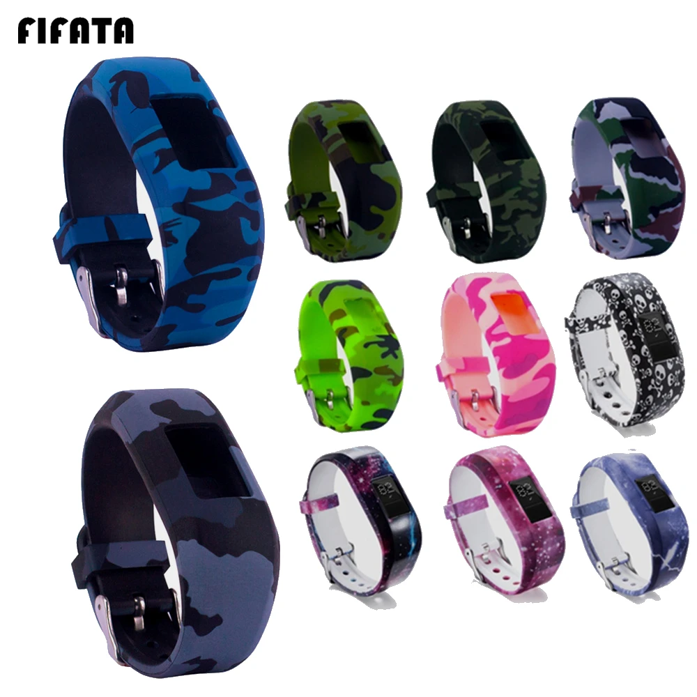 FIFATA Bracelet Silicone Strap For Garmin Vivofit JR2 / JR Sports Smart Watchband For VivoFit JR JR2 Replace Straps Accessories