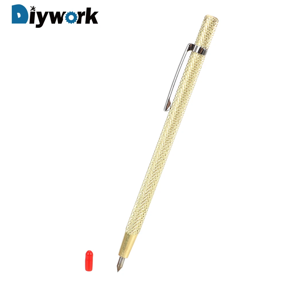DIYWORK Hand Tool Tungsten Carbide Tip Alloy Lettering Pen Engraving Pen For Glass Ceramic Metal Carving Scriber Pen