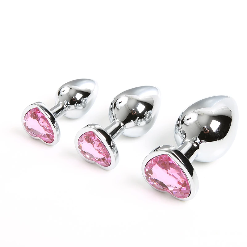 Anal Plug Crystal Jewelry Heart Butt Plug Stimulator Dildo Stainless Steel Buttplug Sex Toys for Men Women Couple Sex Products