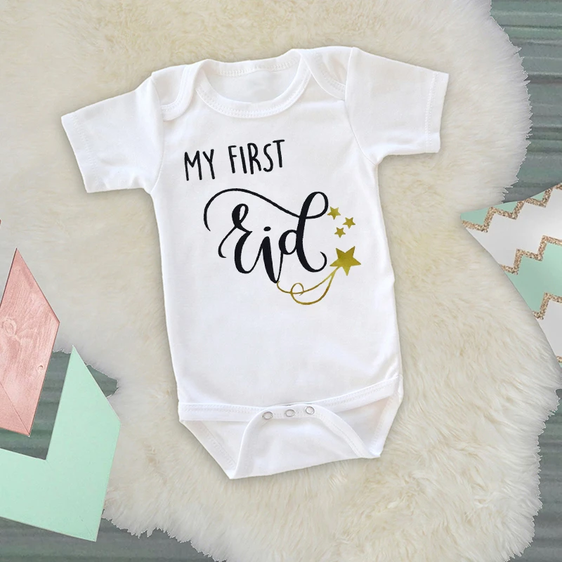 2020 New Baby Short Sleeve Jumpsuit Caasual Letter Print My First Eid Girl Boy Rompers Newborn Baby Clothes Newborn Baby Gifts