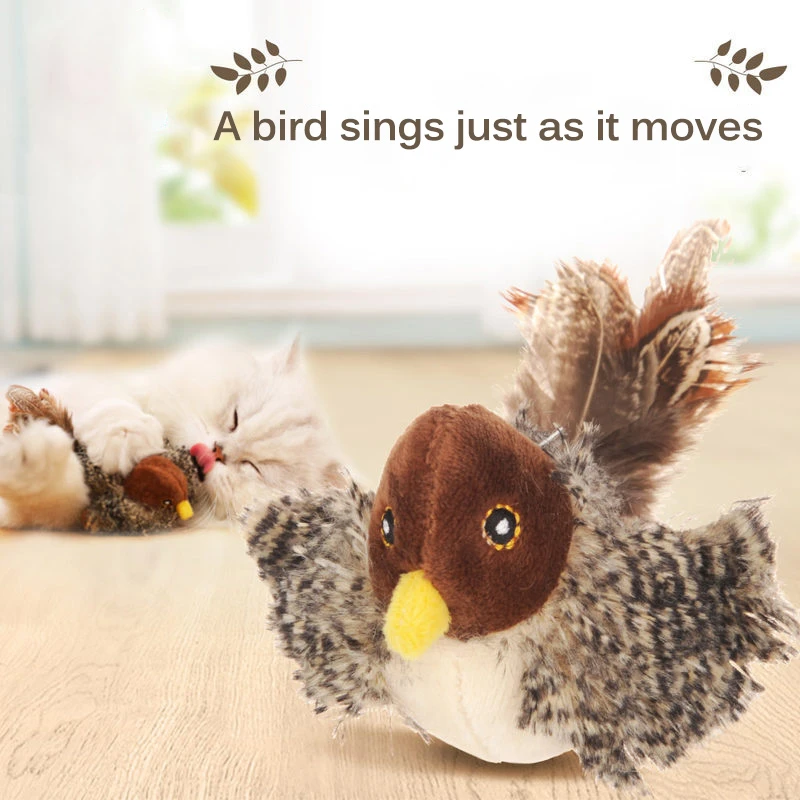 Tease Cat Toy Simulation Bird Tease Cat Interactive Feather Pet Supplies Tease Cats Toys Pet Product Cat Catcher Dropshipping