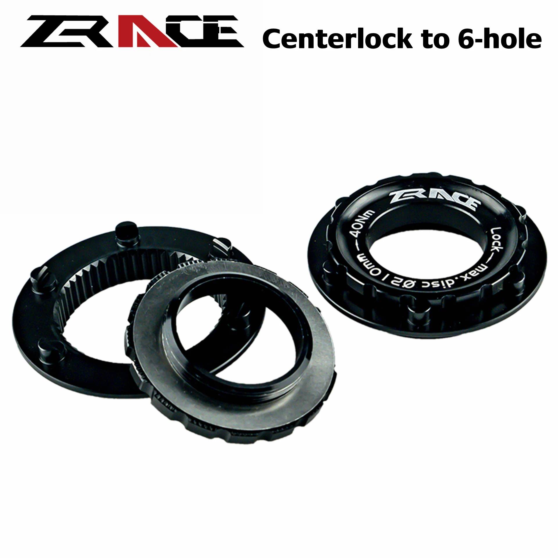 ZRACE Centerlock to 6-hole Adapter, Center Lock conversion 6 hole Brake Disc, Center Lock for 6 Bolt, SM-RTAD05 / SM-RTAD10