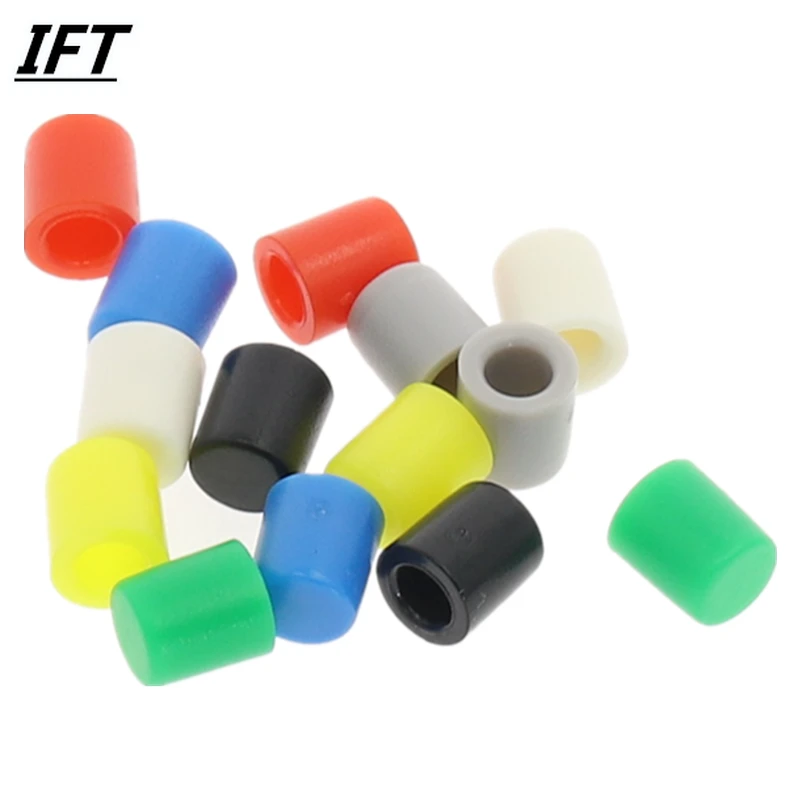 50pcs Free shopping 7 Color Plastic Cap Hat Kits G62 for 6*6mm Tactile Push Button Switch Lid Cover