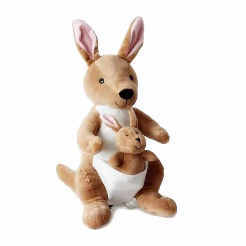 New 26cm/36cm Cute Creative Mother and Child Kangaroo Doll Plush Toy Soft Animal Stuffed Plush Doll For Baby Gift