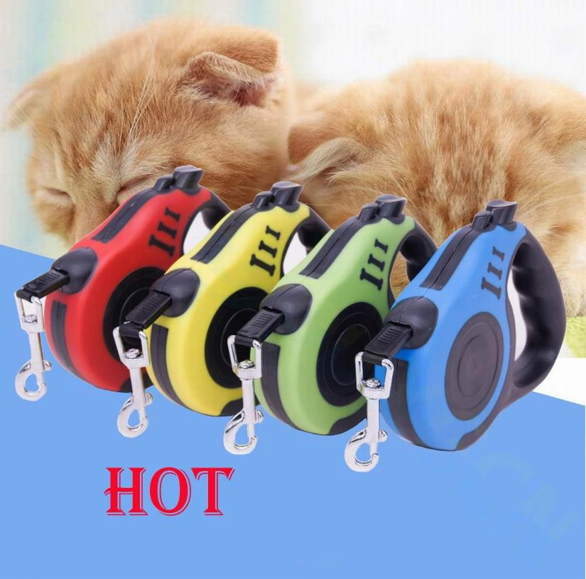3/5M Durable Dog Leash Retractable Nylon Portable Cat Walking Running Leash Leads automatic Extending Puppy Dog Leash Rope