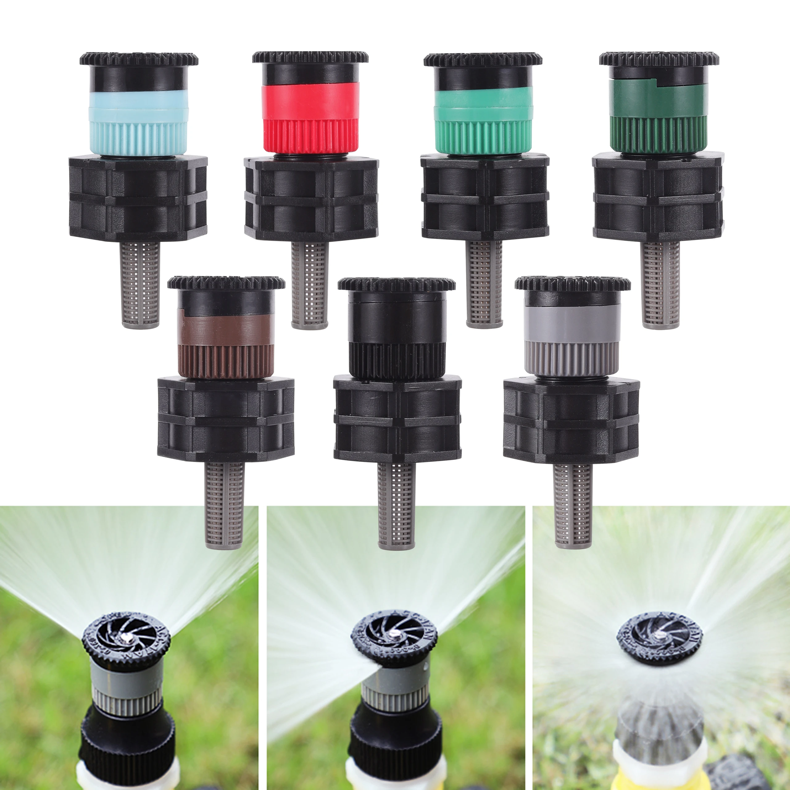 1Pc Pop-up Sprinklers Replacement Scattering Nozzles 0~360 Degree Adjustable Garden Park Farm Grass Lawn Crops Irrigation Tool