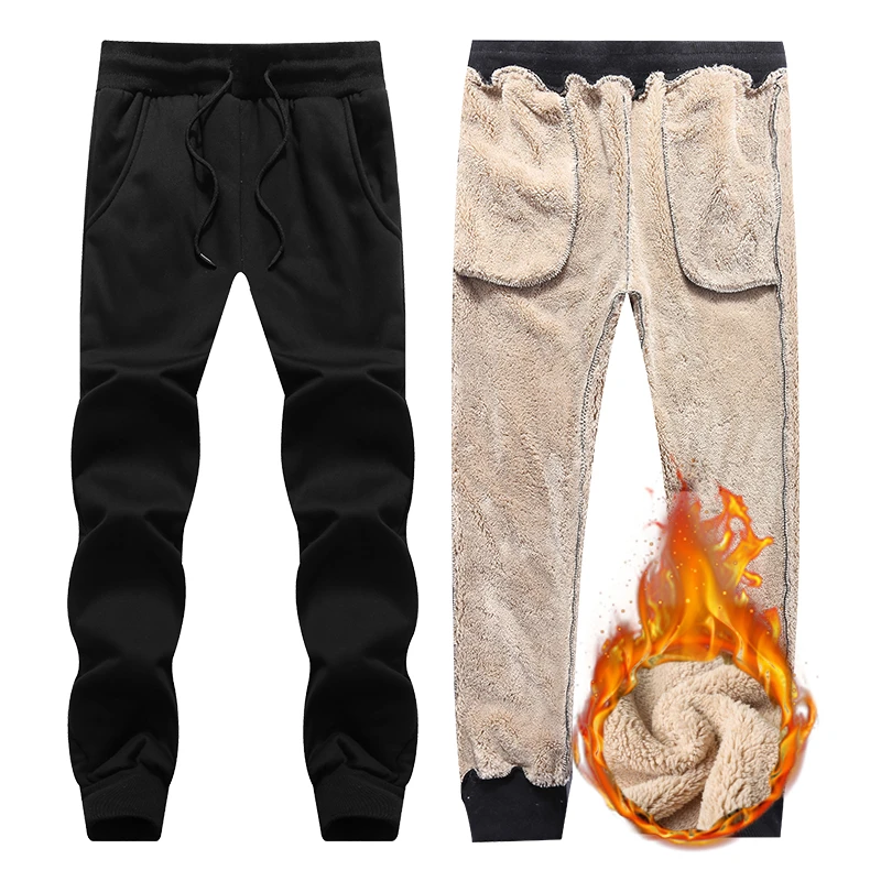 Men's Winter Keep Warm Jogging Pants Fleece Men 5XL Large Size Trousers Casual Thicken Sweatpants Male Brand Sportwear,GA725