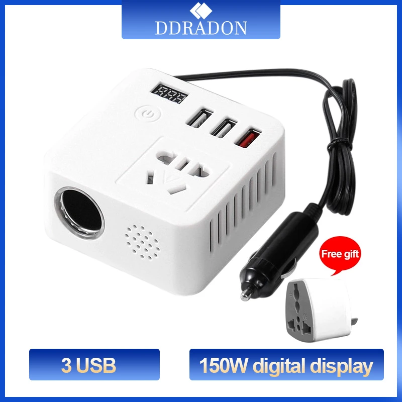 150W Car Power Inverter 12V to 220V Digital Converter Auto Charger Converter Adapter Modified Sine Wave Universal Socket