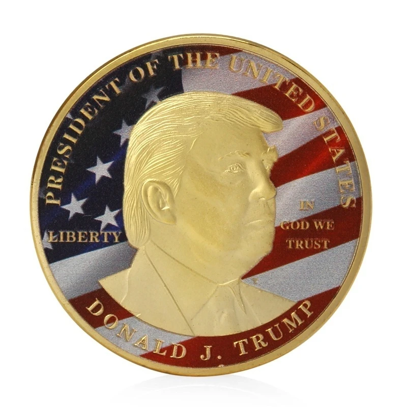 2020 Hot Sale Donald Trump President Historical Coin Gold Silver Plated Bitcoin Collectible Gift Bit Coins Memorabilia