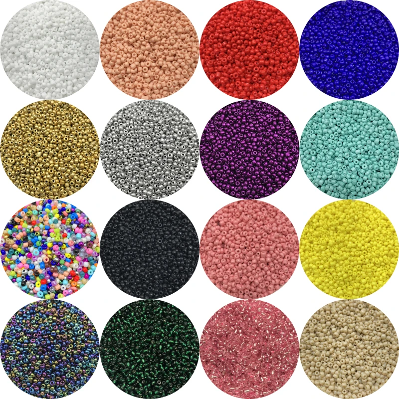 1000pcs/Lot 15g 2mm Charm Czech Glass Seed Beads DIY Bracelet Necklace Spacer Beads For Jewelry Making DIY Earring Necklace