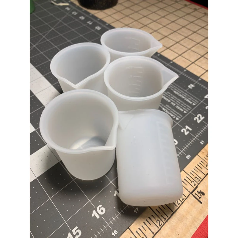 1X Silicone measuring cup Resin Silicone Mould 5*7cm handmade DIY Jewelry Making tool epoxy resin cup crystal scale 100ML