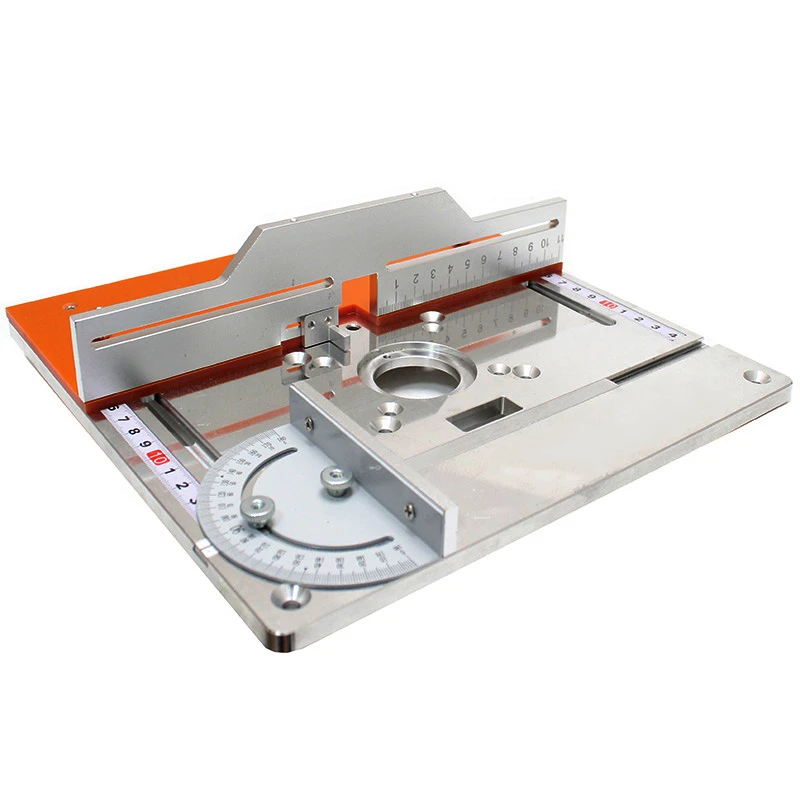 Aluminium Router Table Insert Plate Electric Wood Milling Flip Board with Miter Gauge Guide Set Table Saw Woodworking Workbench