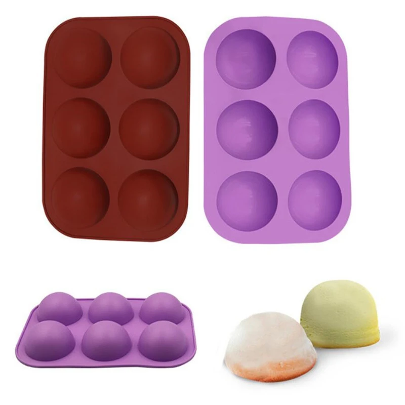 Round Shape Cake Mold Brown Half Ball Sphere Silicone Mold For Chocolate Pastry Baking Dessert Mould DIY Decorating Cake