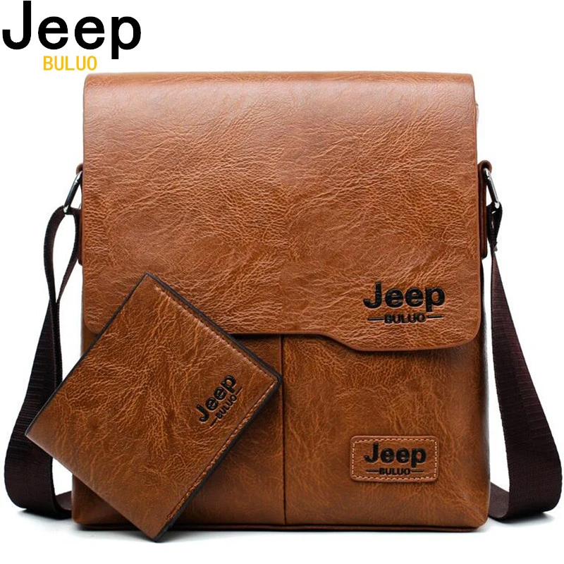 JEEPBULUO BRAND Famous Business Casual Tote Bags Men Messenger Bag Leather Crossbody Shoulder Bag For Man