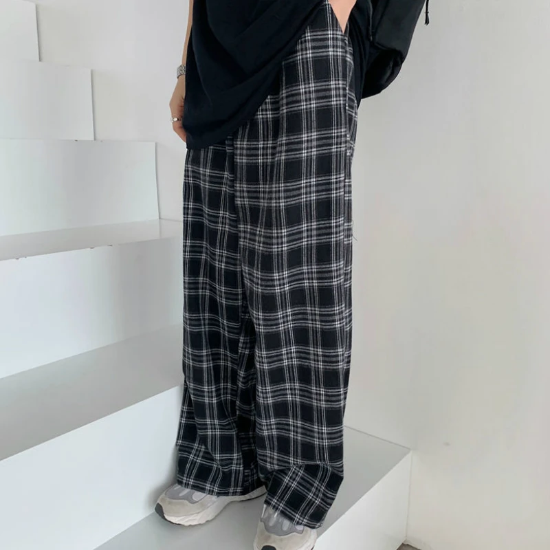 Plaid Pants y2k Women Casual Oversize Wide Leg Trousers Ins Retro Harajuku Hip-hop All-match korean fashion vintage Jogging goth