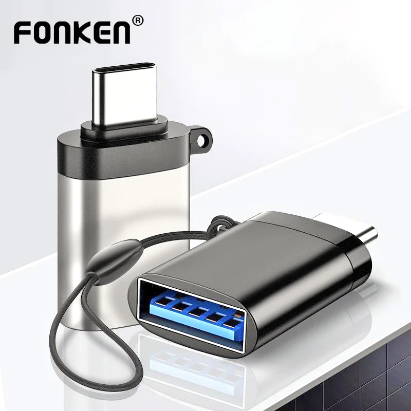 FONKEN USB 3.0 Type-C OTG Cable Adapter USB Type C OTG Converter For Xiaomi Huawei Samsung Mouse Keyboard USB Disk OTG Connector