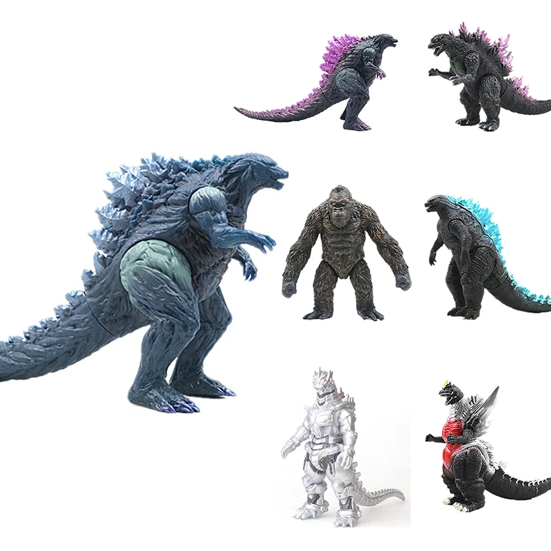 Godzilla VS King Kong Action Figure Animal Dinosaur Gorilla Toys 17CM 7inch ABS Puzzle Monster Enamel Doll Toys Model Ornaments