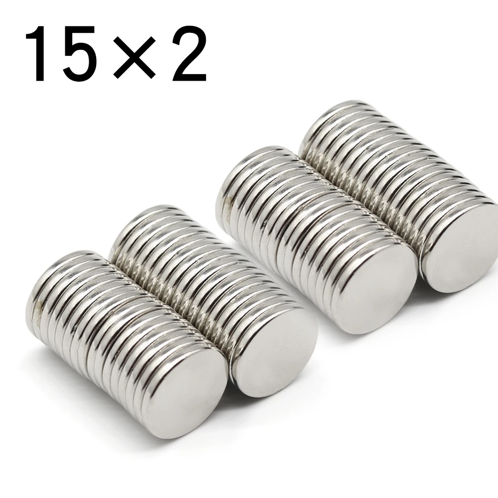 10/20/50/100 Pcs 15x2 Round NdFeB Neodymium Magnet N35 Super Powerful Small imanes Permanent Magnetic Disc