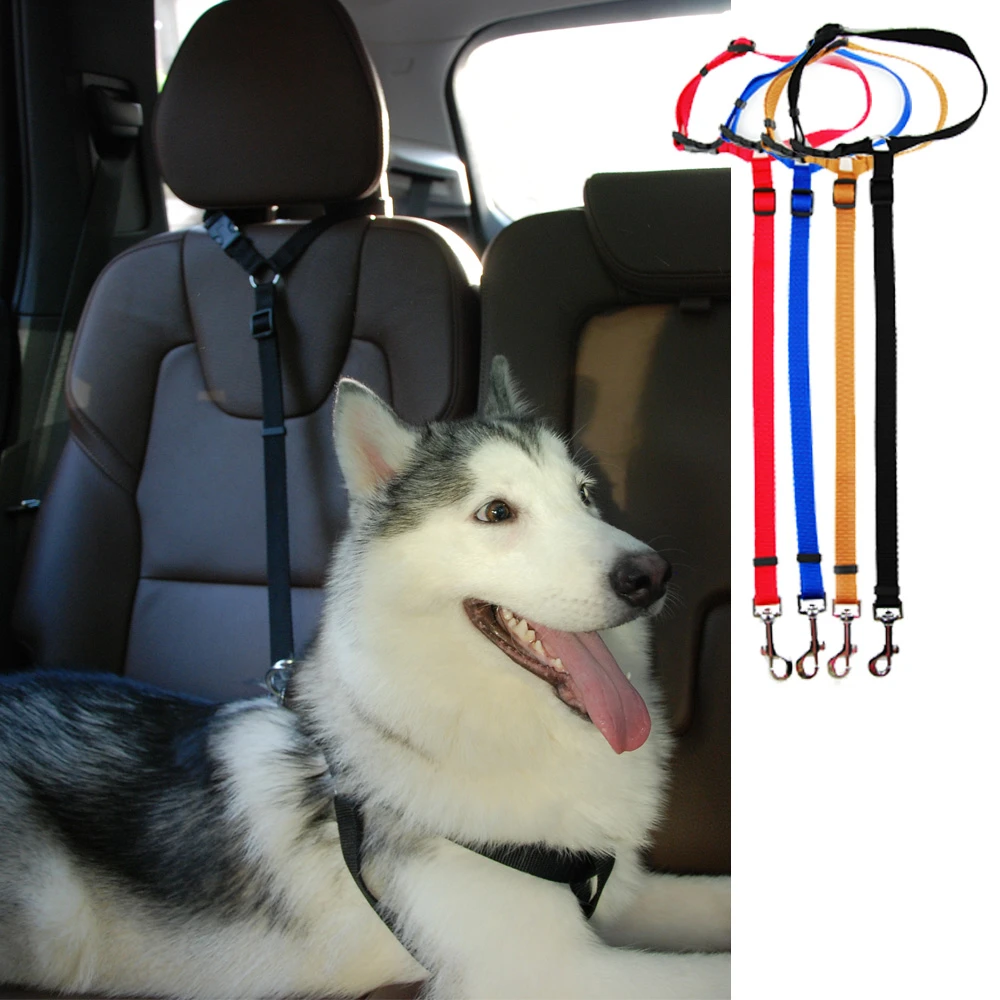 Cat Dog Vehicle Car Safety Adjustable Seat Belt Leash Pet Car Travel Clip Strape Lead Seatbelt Multi-function Lead for Dogs Cats