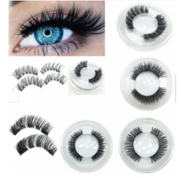 1 Pair 3D Magnetic False Eyelashes Lashes Reusable False Magnet Long Fluffy Dramatic Volume Fake Lashes Makeup Eyelash Extension
