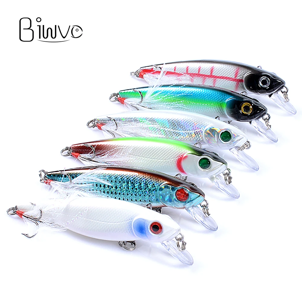 Biwvo 9g fishing lures minnow wobbler propeller fishing accessories jigsaw For fishing winter everything for fishing  bait