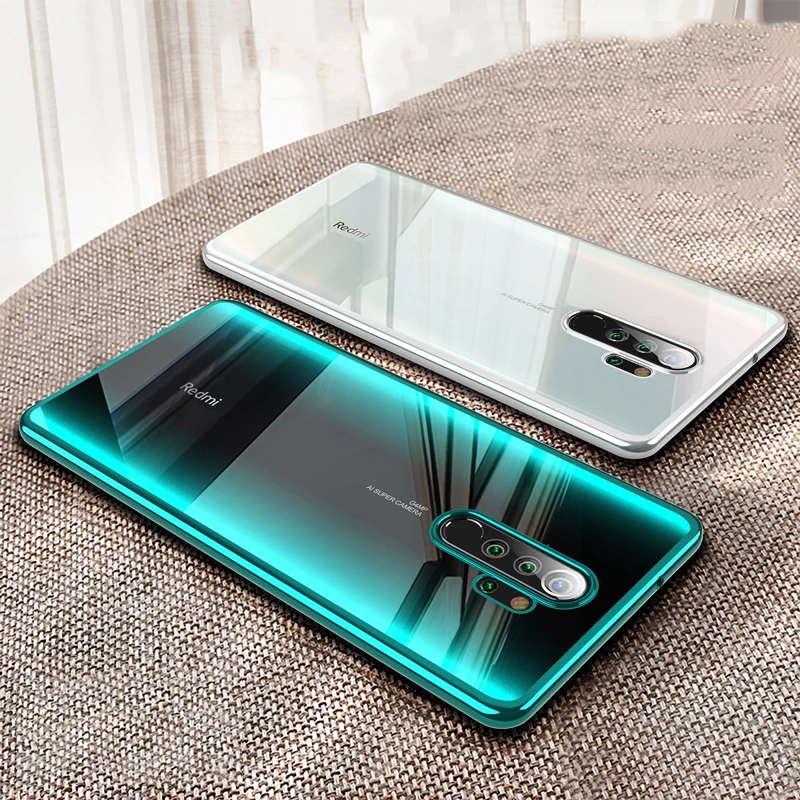 For Xiaomi Redmi Note 8 Pro Case Laser Plating Luxury TPU Soft Clear Cover Xiomi Xiaomi Mi Redmi Note 8 Pro Phone Case