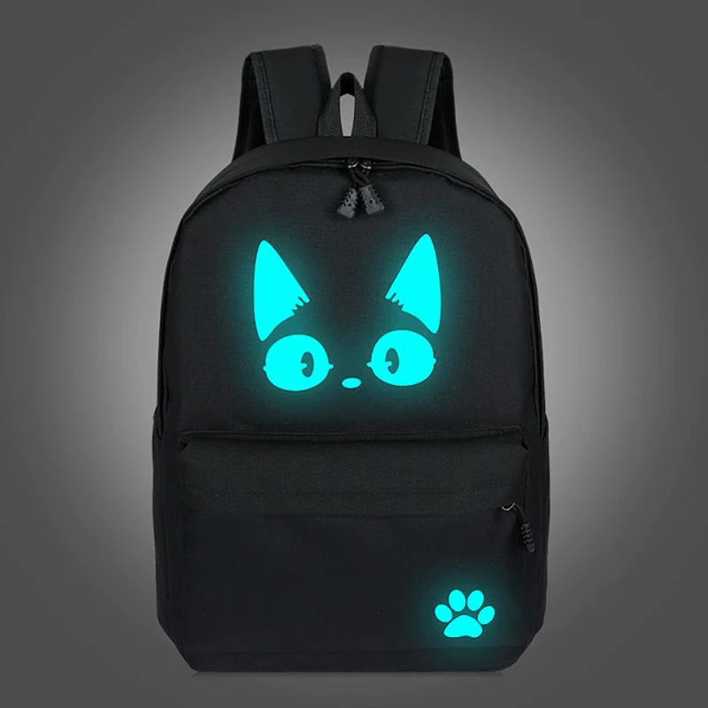 Kiki's Delivery Service Bag For Teenage Boy Girls Luminous Cartoon Schoolbag Bag For Teenagers Student Cat Backpack to School