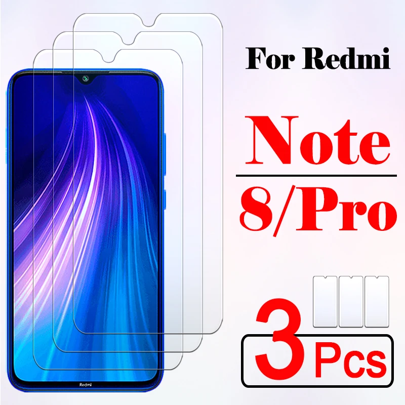 for xiaomi redmi note 8 pro glass protective note8 8pro notes not8 note8pro remi screen protector armored tempered glas 1-3 pcs