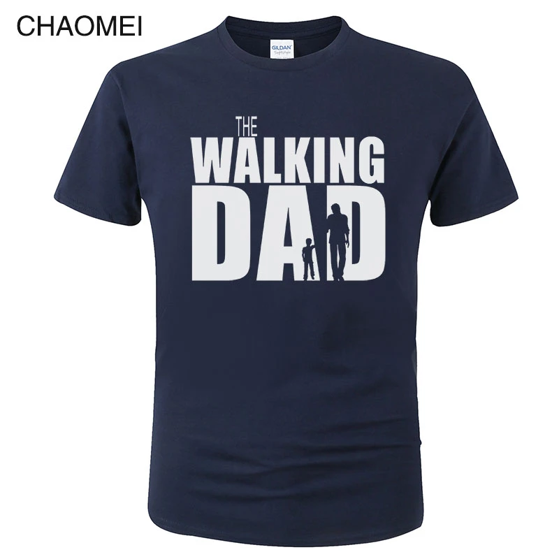 2019 The Walking Dad T Shirts Men Tops Casual Cotton Father's Day T Shirts Short Sleeve Men Funny Dad Gift T-shirt  C87