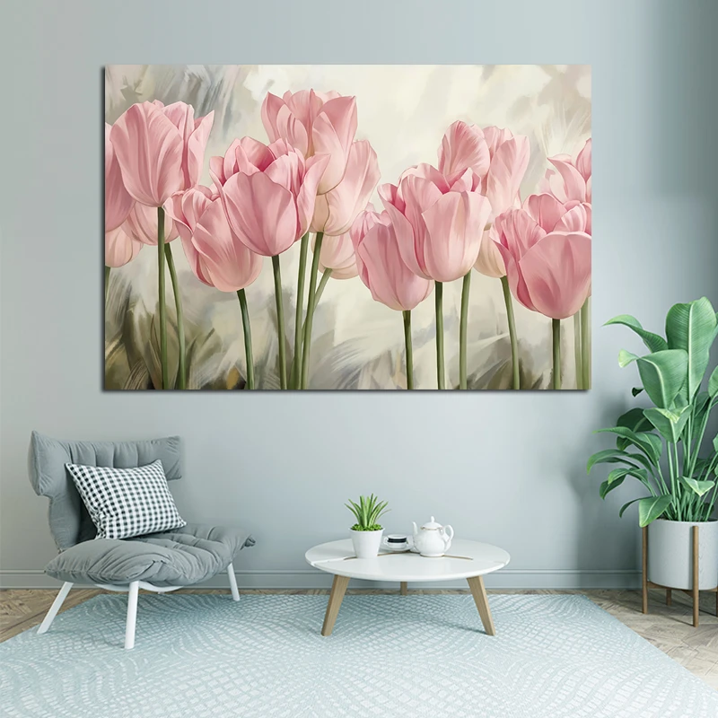 Wall Art Tulip Plant Flowers Canvas Painting Home Decoration Painting Cuadros Posters and Prints Picture