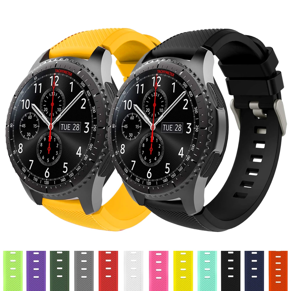 20mm 22mm Band for Samsung Galaxy Watch 3/46mm/42mm/active 2 Gear s3 Frontier/S2 silicone bracelet Huawei GT/2/2e/GT2 Pro strap