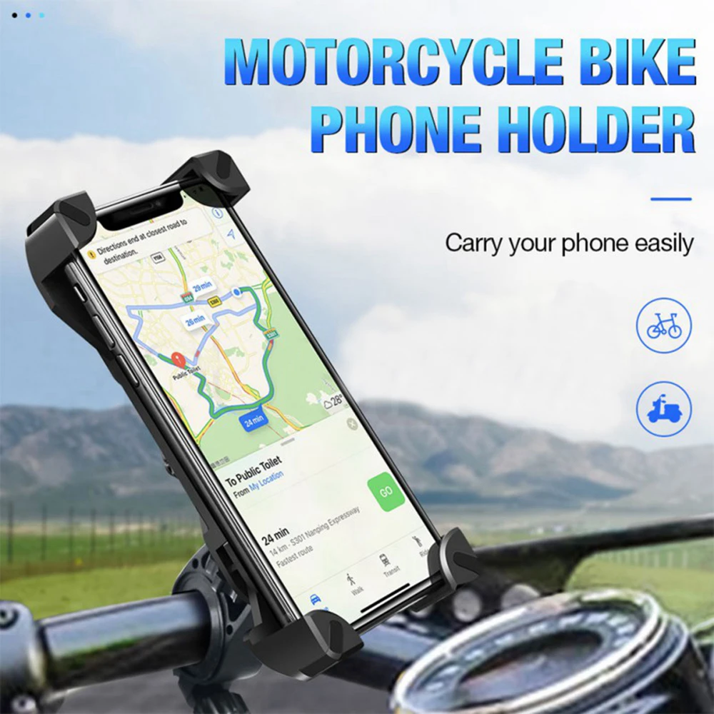 Bicycle Phone Holder Motorcycle Mobile Cellphone Holder Bike Handlebar Clip Stand Mount Bracket For iPhone Samsung Xiaomi Houder